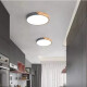 Luminaria Luz Fria Plafon Led Diám 30cm Metal Y Madera Gris