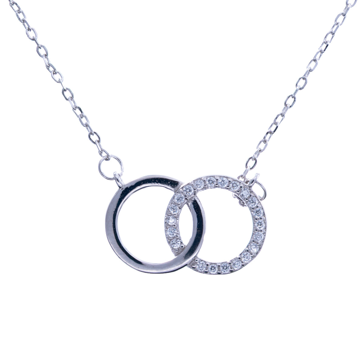Cadena y dije de Plata 925 rodinada y circonias 
