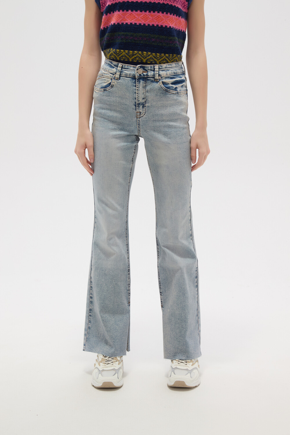 Pantalon Strada Celeste Grisaceo