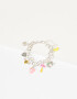 Pulseras Infantiles Pulsera Infantil Con Mostacillas Y Dijes - Plateado