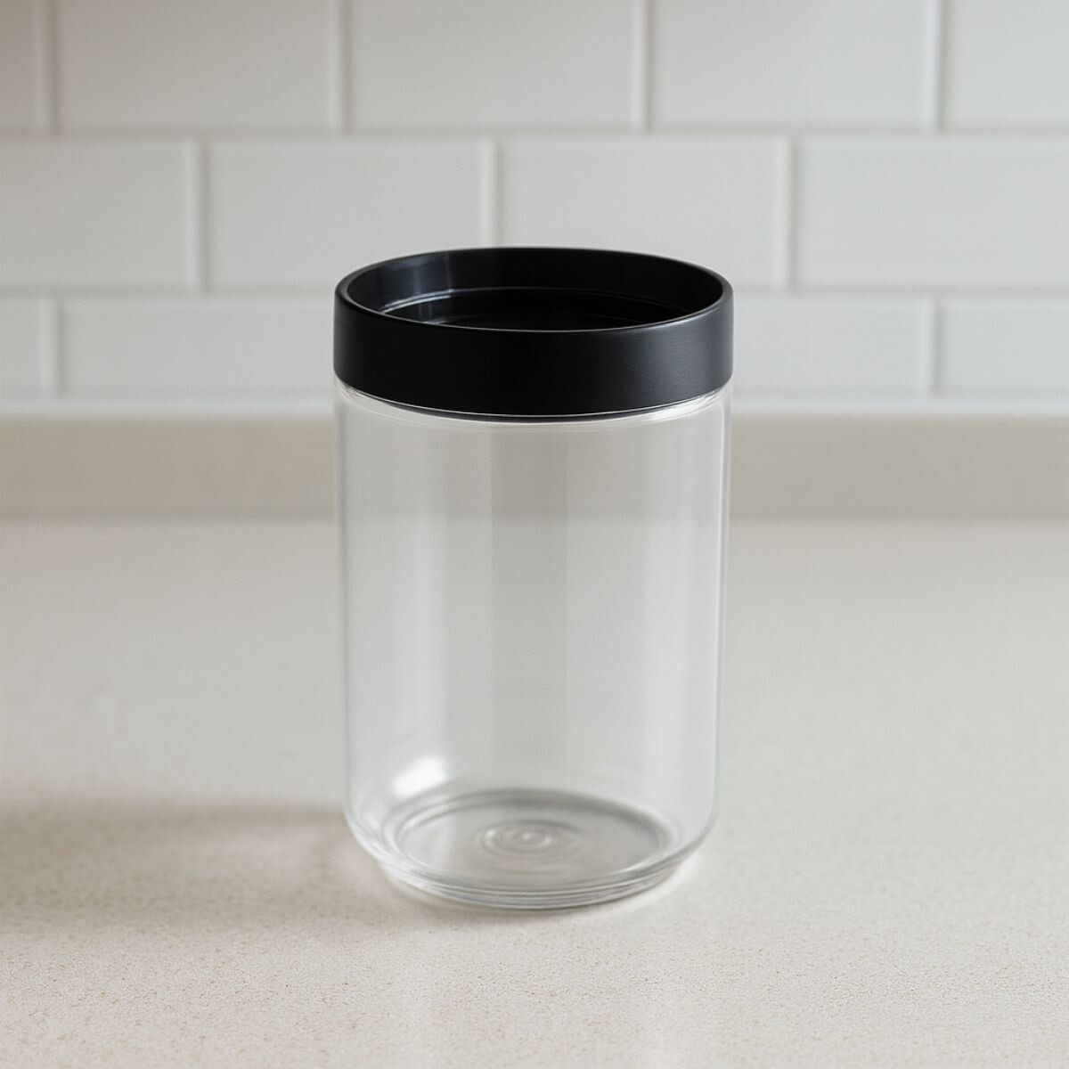 Frasco hermético plástico 900ml - NEGRO 