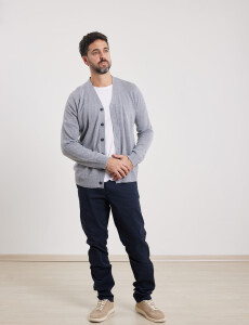 470710 CARDIGAN HARRINGTON URBAN Gris Medio Melange