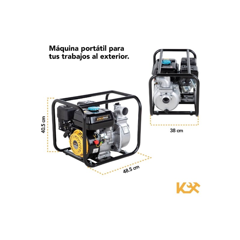 Motobomba a gasolina Kingsman 6.5hp 6lt 50mm 4 tiempos Motobomba a gasolina Kingsman 6.5hp 6lt 50mm 4 tiempos