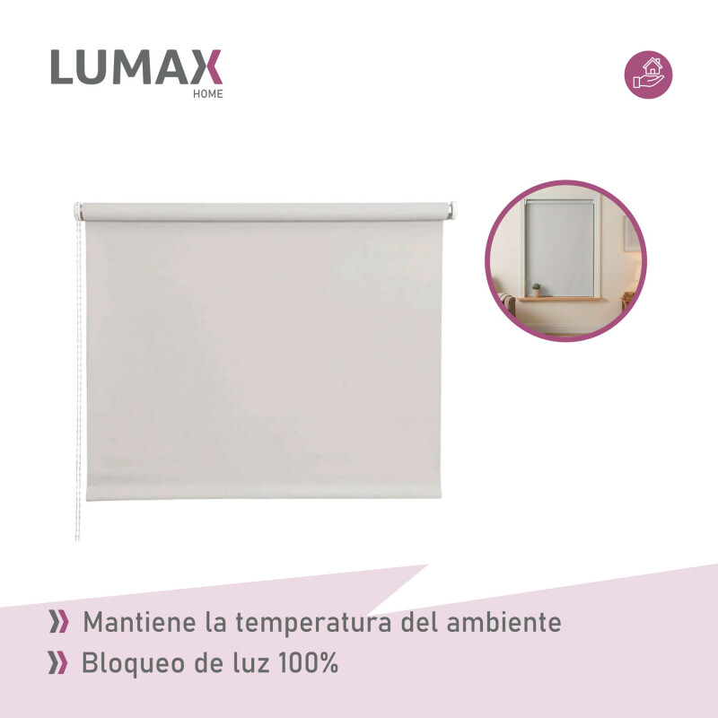 Cortina Roller Blackout Lumax 60 X 160 Cm Colores Gris