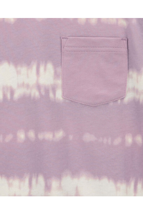 Remera de algodón, manga corta, diseño cloud dye. Talles 6-14 Sin color