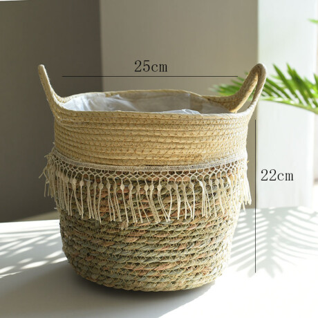 Canasto Seagrass 25 cm Beige