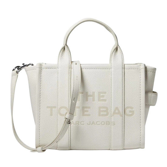 MARC JACOBS - THE LEATHER SMALL TOTE BAG Blanco