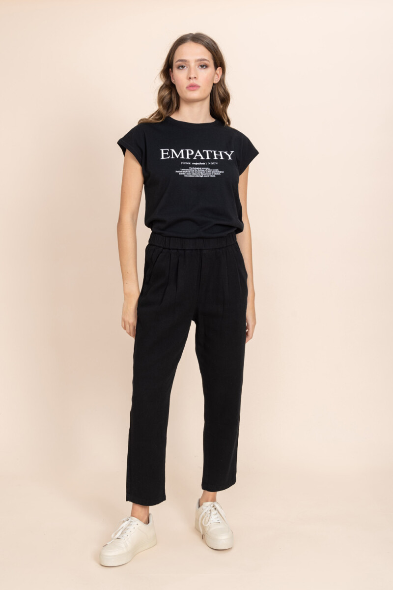 Pantalon con elastico - Negro — BAS