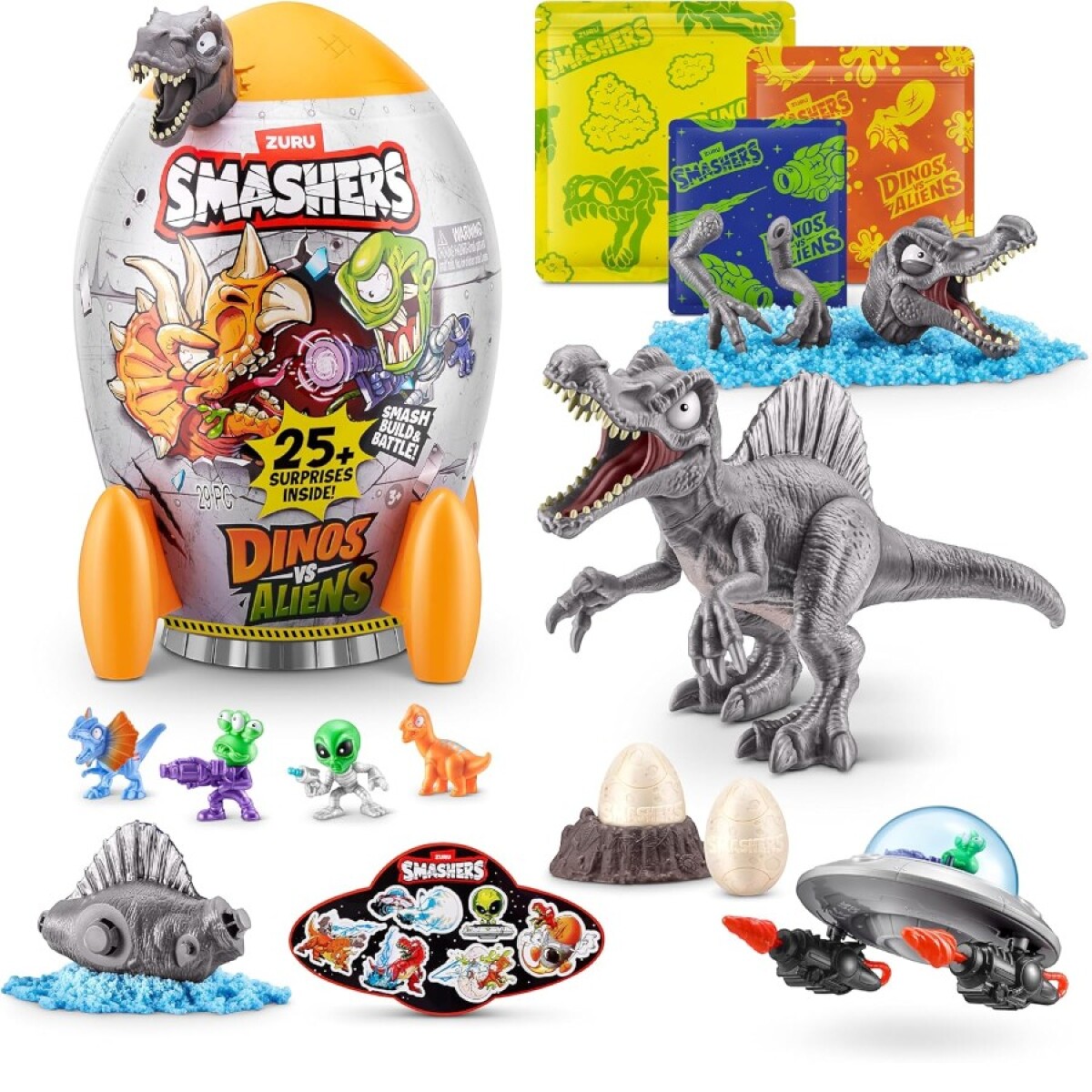 Cohete Dino vs Aliens Aplasta y Construye Smashers 