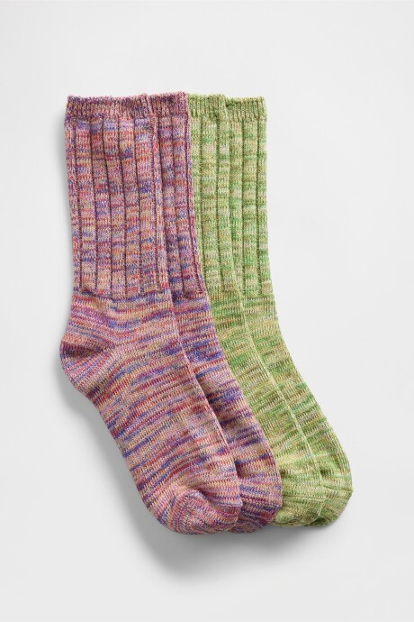 Medias Pack X2 Marled Tomato