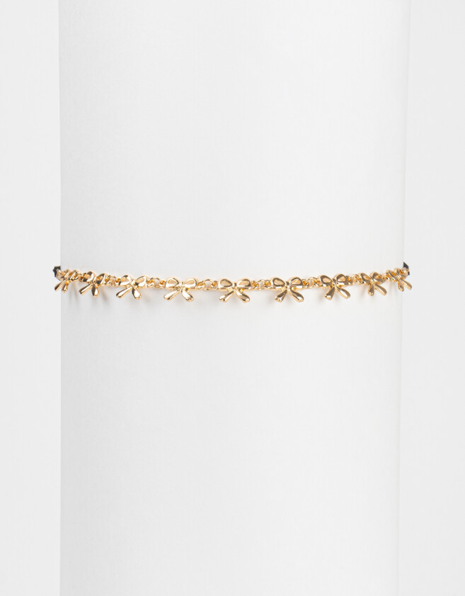 Chokers Moño Choker Con Moños - Dorado