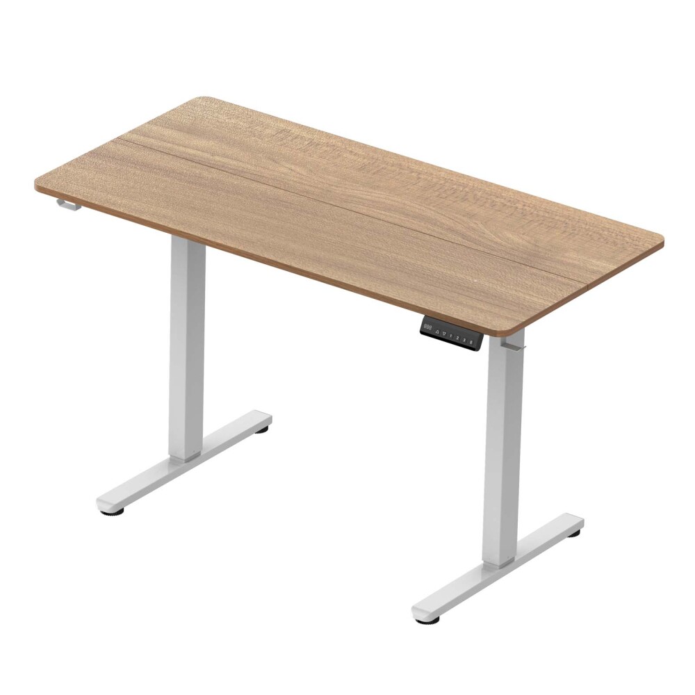 ESCRITORIO REGULABLE METAL-Y-MDF MARRON UP