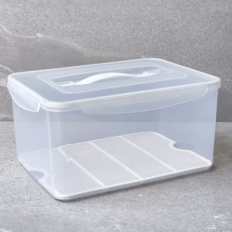 Organizador Polipropileno Con Tapa y Manija 8L Organizador Polipropileno Con Tapa y Manija 8L