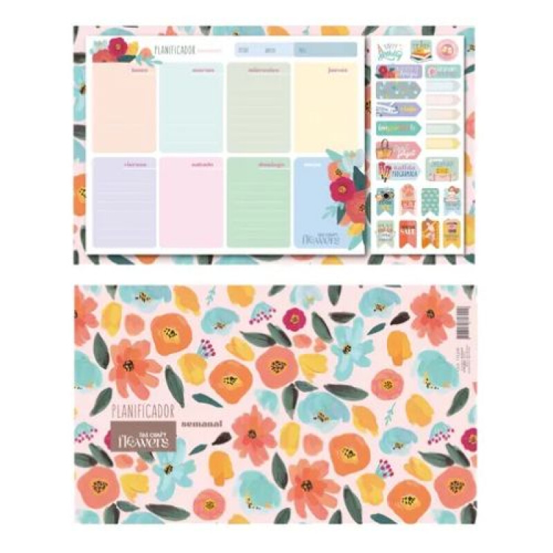 Planificador semanal Ibi craft Flowers Planificador Semanal Ibi Craft Flowers