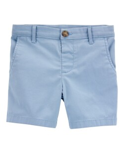 Bermuda de sarga elastizada, azul Sin color