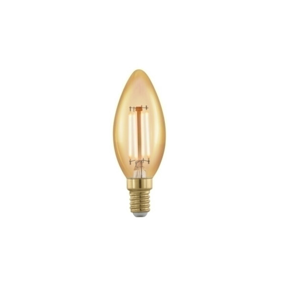 Lámpara LED vela ámbar E14 4W/1700K DIMM GOLD EG2004