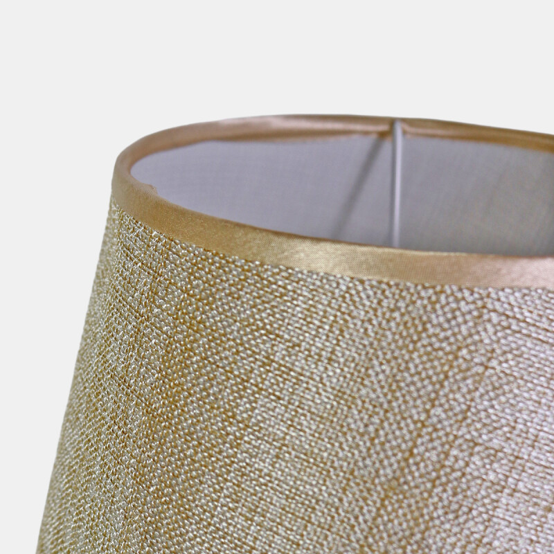 LAMPARA BEIGE/PLATA P/MESA 34X20CM Unica