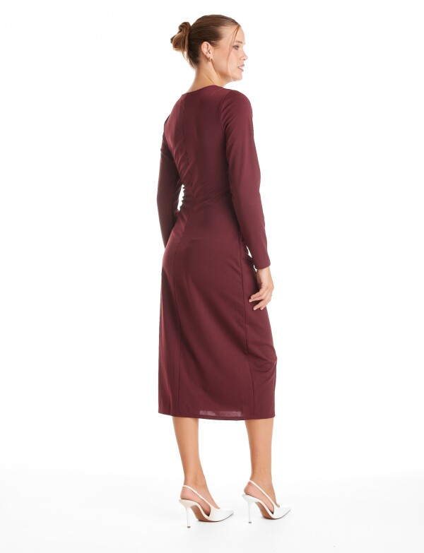 Vestido Midi Lazo BORDEAUX