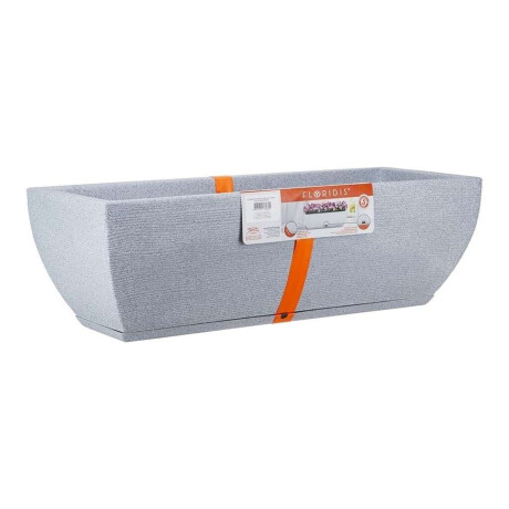 MACETA 75X25CM AMSTERDA GRAPHITO EFECTO PIEDRA GRIS