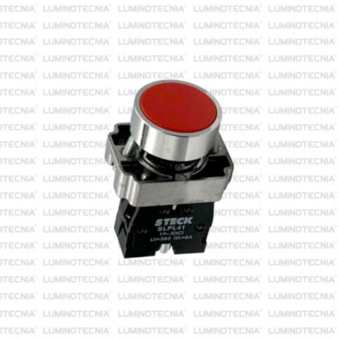 PULSADOR DE PARADA ROJO C/ CONT AUX NC PULSADOR DE PARADA ROJO C/ CONT AUX NC