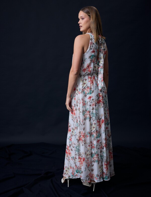 Vestido Maxi Flores BLANCO/MULTI