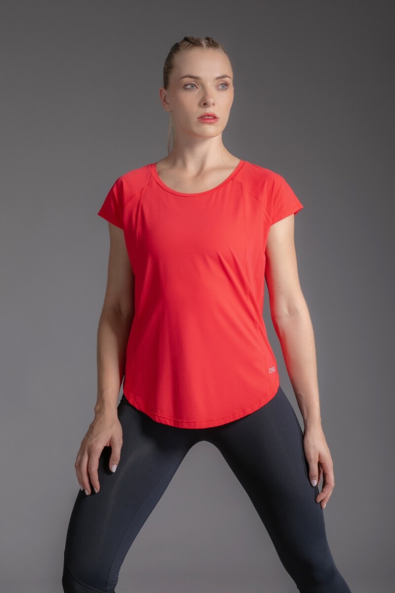 Remera de Microfibra. Rojo