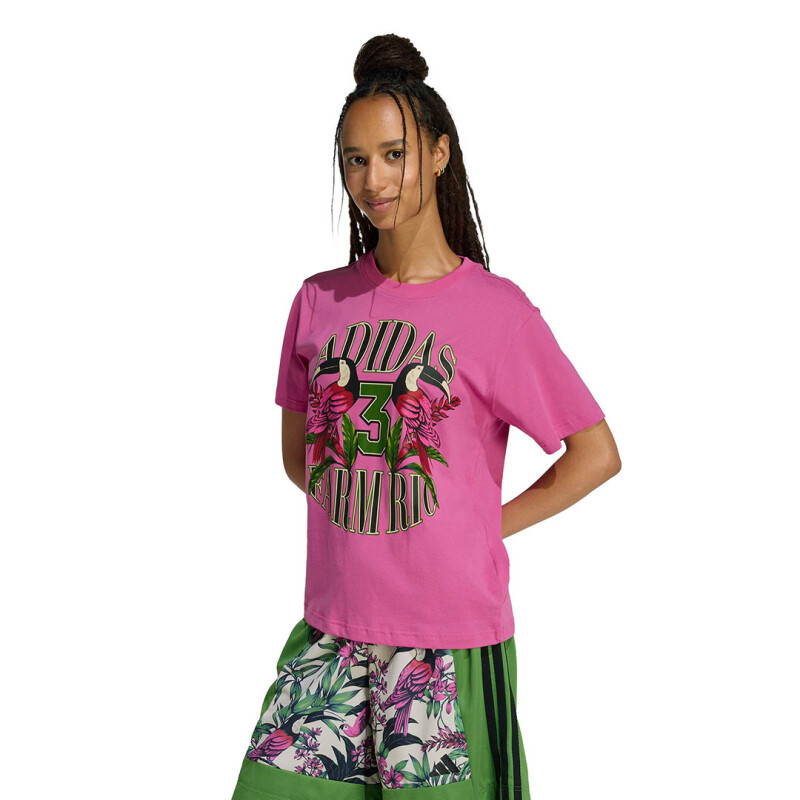 Remera de Mujer Adidas Graphic Farm Fucsia