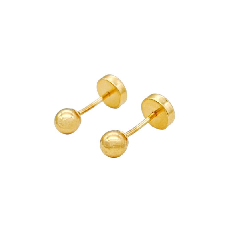 Abridores Bolita-Oro 18k-Sin piedra-AB9529 sinpiedra