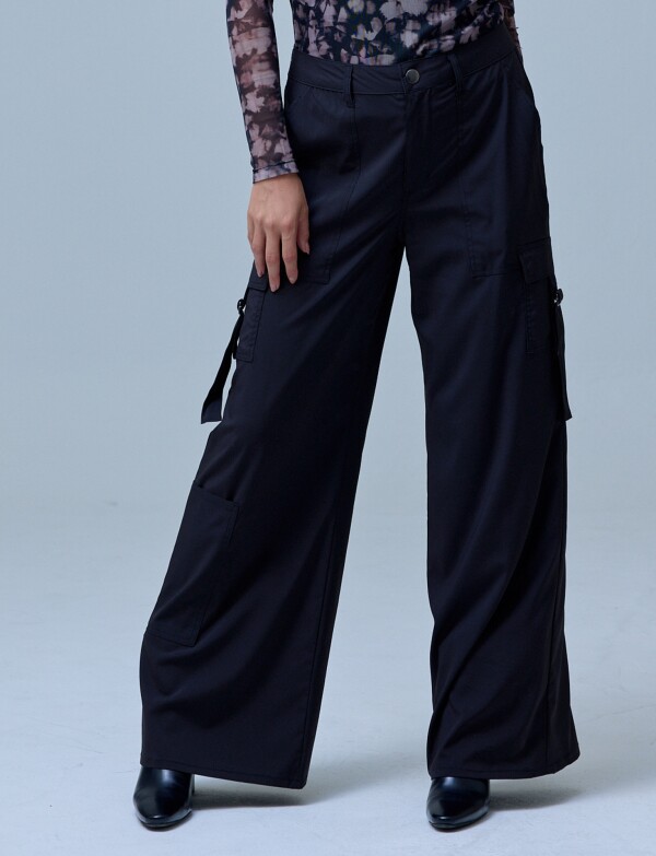 Pantalon Cargo Wide NEGRO