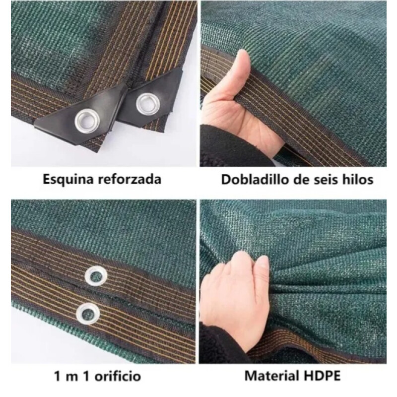 Malla Sombra Exterior Verde Máxima Privacidad 1.80 X 10m Verde