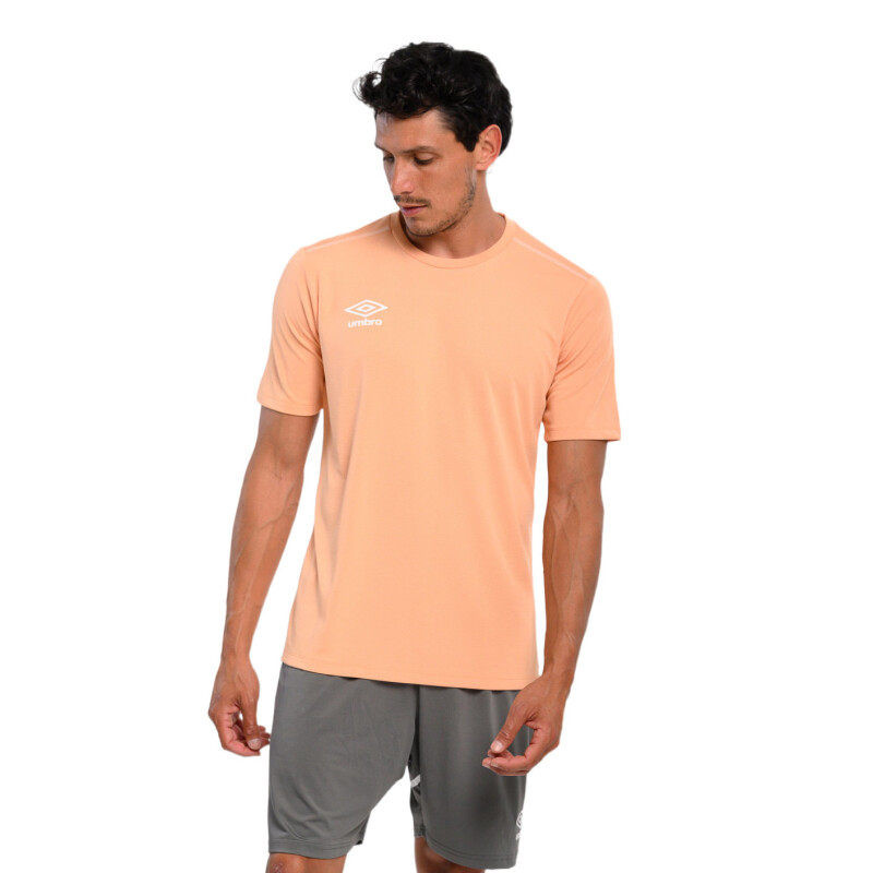 Remera de Hombre Umbro Holes Rosado Coral - Blanco