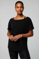 Polo Oversized Tee Mujer Black