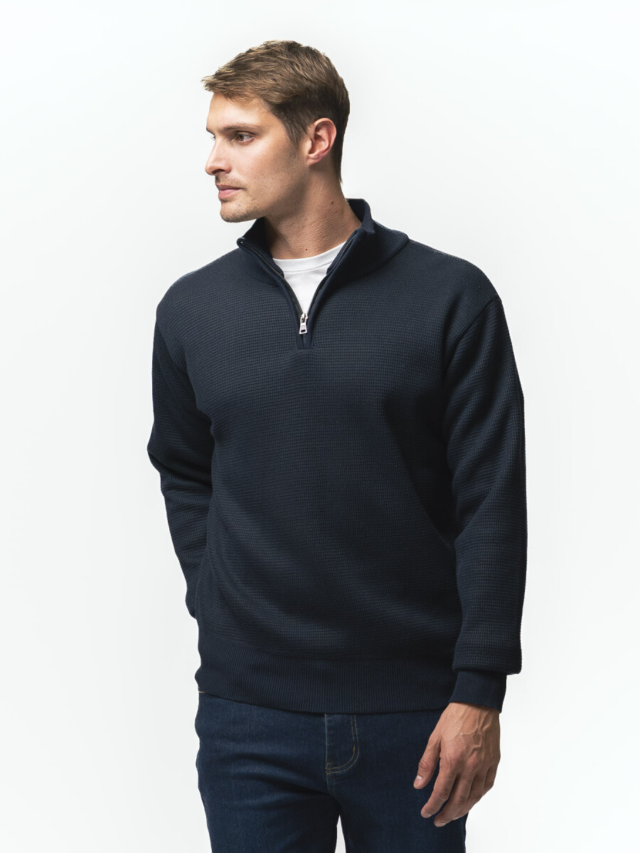 Sweater 1/2 Cierre PALERMO - Marino 