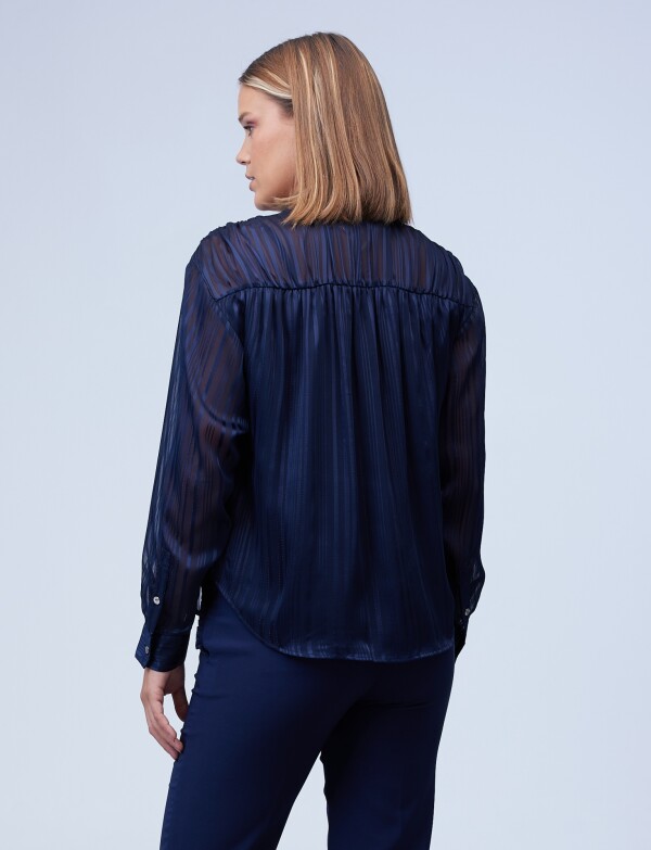 Blusa Chiffon AZUL