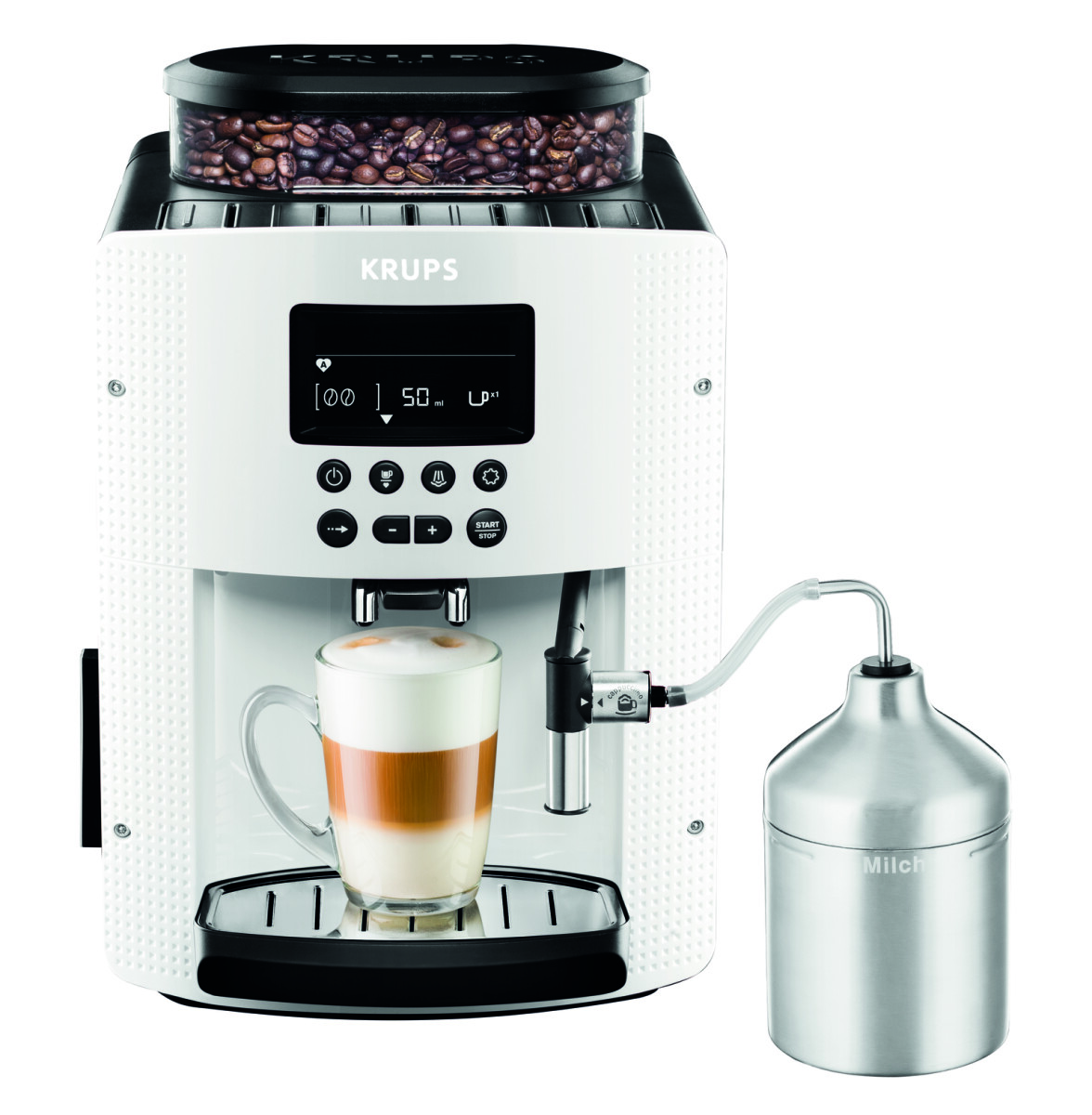 CAFETERA ESPRESSO KRUPS DISPLAY ESSENTIAL EA816170 WHITE 