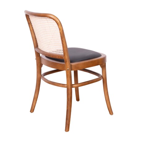 SILLA DE COMEDOR RATTAN-Y-MADERA MARRON TAMARA