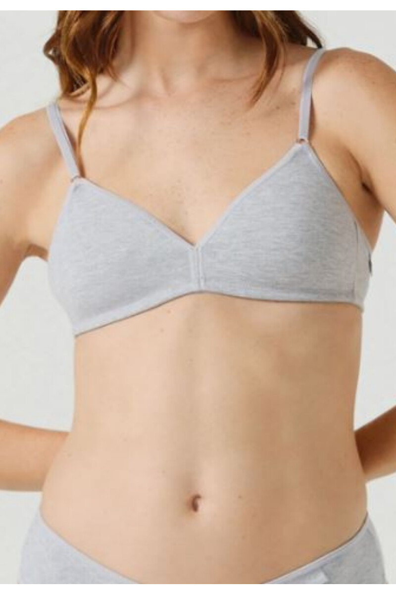 SOUTIEN TRIÁNGULO ALGODÓN GRIS MELANGE