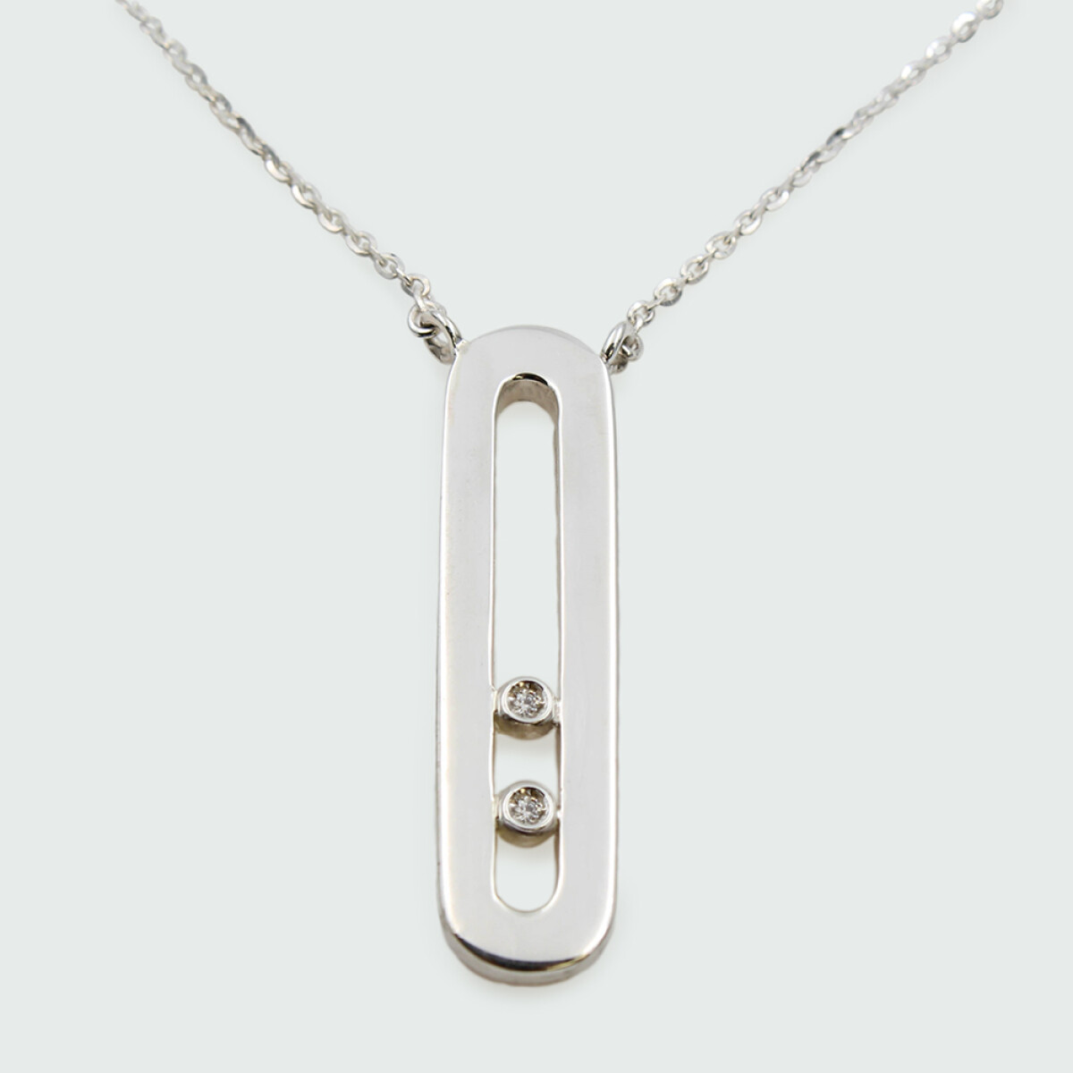 Colgante con cadena Jacinta de plata 925 con brillantes 