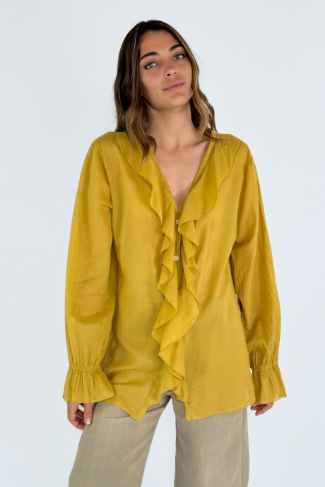 CAMISA POSITANO Mostaza