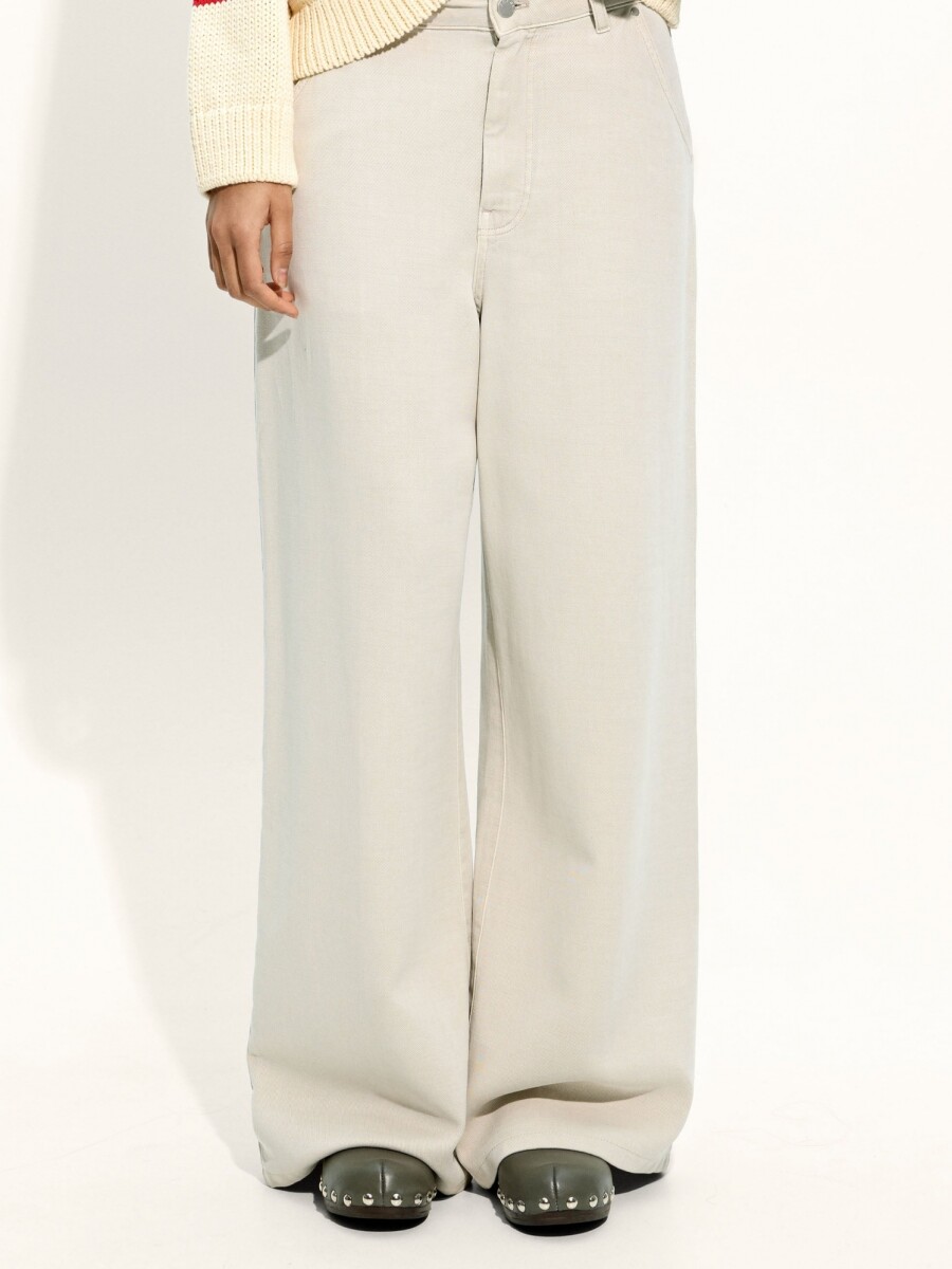Pantalón Vaquero Mezcla De Lyocell Y Algodón gris