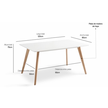 Mesa Eames Rectangular Blanca Patas Calidad Precio Blanco