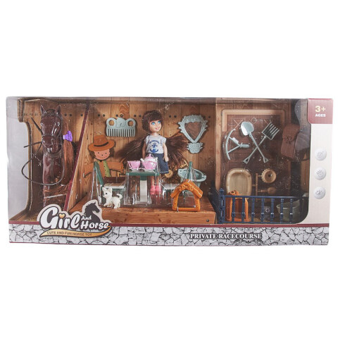 Outlet Caballo C/Muñeca Establo y Accesorios 17*17cm Outlet Caballo C/muñeca Establo Y Accesorios 17*17cm