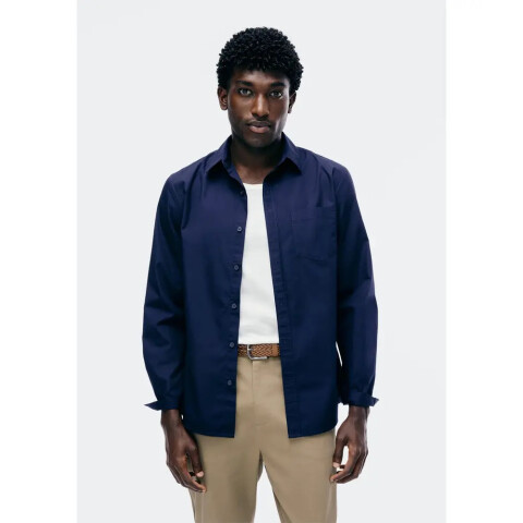 CAMISA ML MASC AZUL ESCURO