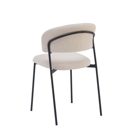 SILLA DE COMEDOR METAL-Y-TELA NATURAL-BEIGE DANNY
