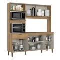 COCINA COMPACTA FLORIDA 1.85 MT 8 PUERTAS - CAPUCCINO/OFF WHITE COCINA COMPACTA FLORIDA 1.85 MT 8 PUERTAS - CAPUCCINO/OFF WHITE