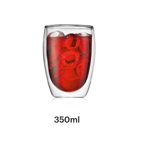 Vaso térmico de vidrio de doble pared 350ml Vaso Térmico De Vidrio De Doble Pared 350ml