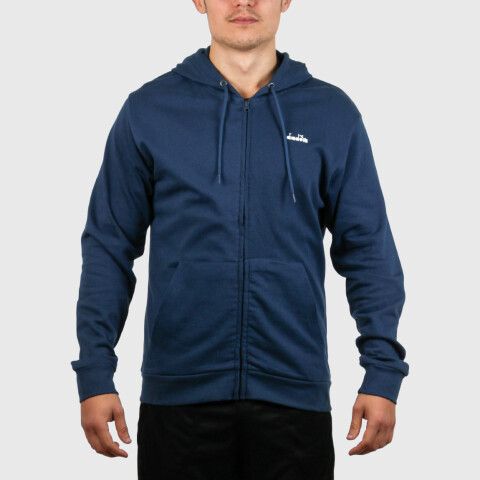 Diadora Men's Hoodie with zip- NAVY Marino