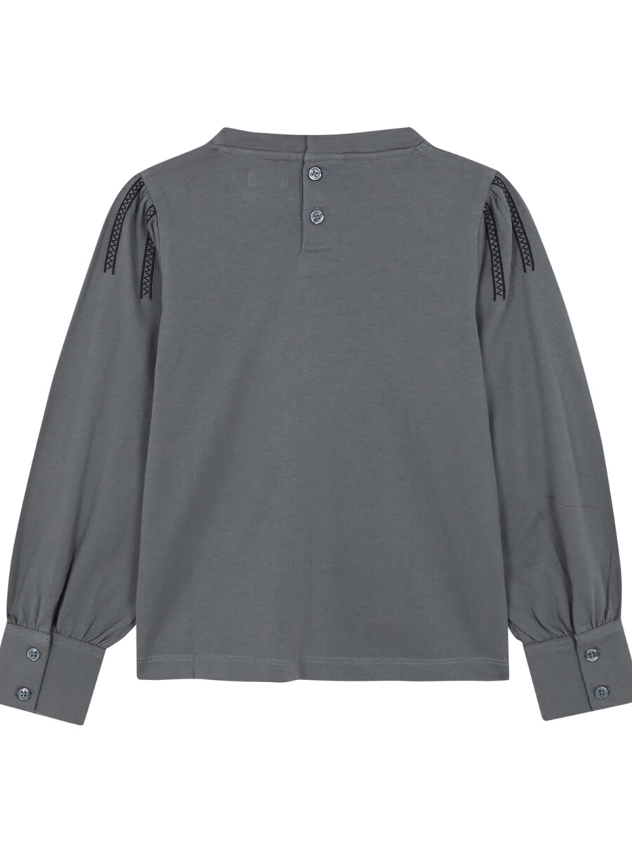 Camiseta Con Bordado Verde Oscuro