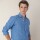 Camisa short collar lino Blue