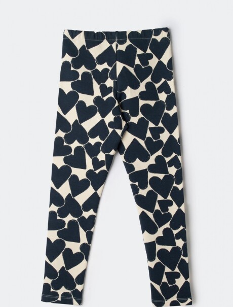 LEGGINGS INFANTILES DE TEJIDO DE PUNTO ESTAMPADO AZUL